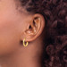 Gold Hoop Earrings 14K Yellow White Gold Diamond-cut Hollow Hoop Earrings 2.8mm Thickness Gold Hoop Earrings 14K Yellow White Gold Diamond-cut Hollow Hoop Earrings 2.8mm Thickness