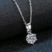Round Brilliant Cut GRA Lab Certified Moissanite Diamond Pendant Necklace in Sterling Silver