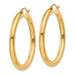 Gold Hoop Earrings 14K Yellow White Gold Polished Lightweight Tube Hoop Earrings 4mm Thickness