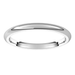 White-Gold-2mm-Standard-Half-Round-Comfort-fit-Wedding-Band-Horizontal-View