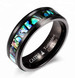 Abalone-Shell-Inlay-8mm-Comfort-Fit-Black-Tungsten-Wedding-Band-Side-View1 Abalone-Shell-Inlay-8mm-Comfort-Fit-Black-Tungsten-Wedding-Band-Side-View1