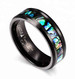 Abalone-Shell-Inlay-8mm-Comfort-Fit-Black-Tungsten-Wedding-Band-Side-View2 Abalone-Shell-Inlay-8mm-Comfort-Fit-Black-Tungsten-Wedding-Band-Side-View2