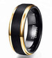 Black-Matte-Brushed-Gold-Beveled-Edge-8mm-Comfort-Fit-Tungsten-Wedding-Band-Side-View1 Black-Matte-Brushed-Gold-Beveled-Edge-8mm-Comfort-Fit-Tungsten-Wedding-Band-Side-View1