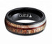 Deer-Antler-and-Wood-Triple-Inlay-Domed-8mm-Comfort-Fit-Black-Tungsten-Wedding-Band-Horizontal-View Deer-Antler-and-Wood-Triple-Inlay-Domed-8mm-Comfort-Fit-Black-Tungsten-Wedding-Band-Horizontal-View