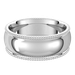 Platinum-7mm-Half-Round-Comfort-Fit-Beaded-Edge-Wedding-Band-Horizontal-View