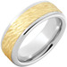 Serinium-Pipe-Cut-8mm-with-5mm-14K-Yellow-Gold-Inlay-Bark-Hand-Finish-Wedding-Band-Side-View1 Serinium-Pipe-Cut-8mm-with-5mm-14K-Yellow-Gold-Inlay-Bark-Hand-Finish-Wedding-Band-Side-View1