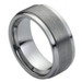 Tungsten-Brushed-Center-with-Polished-Step-down-Edges-Flat-9mm-Wedding-Band-Full-View Tungsten-Brushed-Center-with-Polished-Step-down-Edges-Flat-9mm-Wedding-Band-Full-View