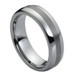 Tungsten-Brushed-Center-with-Rounded-Polished-Edges-6mm-Wide-Wedding-Band-Full-View Tungsten-Brushed-Center-with-Rounded-Polished-Edges-6mm-Wide-Wedding-Band-Full-View