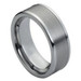Tungsten-Ring-with-Brushed-Center-and-Raised-Polished-Edges-8mm-Wedding-Band-Full-View Tungsten-Ring-with-Brushed-Center-and-Raised-Polished-Edges-8mm-Wedding-Band-Full-View