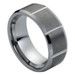 Tungsten-Ring-Brushed-Flat-Top-and-Vertical-Grooves-Beveled-Edges-8mm-Wedding-Band-Full-View Tungsten-Ring-Brushed-Flat-Top-and-Vertical-Grooves-Beveled-Edges-8mm-Wedding-Band-Full-View