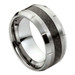 Tungsten-Ring-with-Woven-Black-Carbon-Fiber-Inlay-Beveled-Edges-10mm-Wide-Wedding-Band-Full-View-1 Tungsten-Ring-with-Woven-Black-Carbon-Fiber-Inlay-Beveled-Edges-10mm-Wide-Wedding-Band-Full-View-1