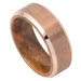 Rose-Gold-Tungsten-Ring-with-Brushed-Finish-Beveled-Edges-and-African-Sapele-Mahogany-Wood-Inside-8mm-Wedding-Band-Full-View-1