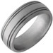Titanium-8mm-Domed-with-Double-Grooves-at-Edges-with-Satin-Finish-Wedding-Band-Full-View Titanium-8mm-Domed-with-Double-Grooves-at-Edges-with-Satin-Finish-Wedding-Band-Full-View