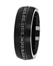 Black-Sapphires-Eternity-Set-in-Black-Titanium-Comfort-Fit-8mm-Domed-Wedding-Band-Vertical-View-1