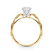 Diamond Engagement Ring with Vintage Scrollwork Band 1/2-Carat 1-Carat to 5-Carat in 14K 18K White Yellow Gold or Platinum