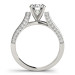 Diamond Engagement Ring With Pave Side Accent Diamonds 1/2-Carat 1-Carat to 5-Carat 14K 18K White Yellow Gold or Platinum Diamond Engagement Ring With Pave Side Accent Diamonds 1/2-Carat 1-Carat to 5-Carat 14K 18K White Yellow Gold or Platinum