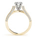 Diamond Engagement Ring With Pave Side Accent Diamonds 1/2-Carat 1-Carat to 5-Carat 14K 18K White Yellow Gold or Platinum Diamond Engagement Ring With Pave Side Accent Diamonds 1/2-Carat 1-Carat to 5-Carat 14K 18K White Yellow Gold or Platinum
