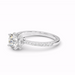 Diamond Engagement Ring With Scallop Halo Design in 1/2-Carat 1-Carat to 3-Carat in 14K 18K White Yellow Gold or Platinum