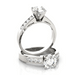 Ladies Diamond Engagement Ring with Channel Set Accent Diamonds and Optional Matching Wedding Band Ladies Diamond Engagement Ring with Channel Set Accent Diamonds and Optional Matching Wedding Band
