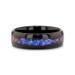 Mens Womens COSMIC Black Tungsten Ring With Crushed Alexandrite And Dark Blue & Purple Crushed Goldstone - 8mm Mens Womens COSMIC Black Tungsten Ring With Crushed Alexandrite And Dark Blue & Purple Crushed Goldstone - 8mm