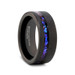 MIRAGE Sandblasted Black Tungsten Ring With Crushed Alexandrite And Dark Blue & Purple Crushed Goldstone - 8mm MIRAGE Sandblasted Black Tungsten Ring With Crushed Alexandrite And Dark Blue & Purple Crushed Goldstone - 8mm