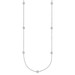 Platinum Diamond Necklace with Bezel Set Diamond Accent Stations in 16'' 18'' and 20'' Lengths