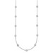 Platinum Diamond Necklace with Bezel-Set Diamond Accent Stations in 16'' 18'' and 20'' Lengths