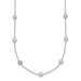 Platinum and Lab Grown Diamond Necklace with Bezel-Set Diamond Accent Stations in 16'' 18'' and 20'' Lengths
