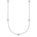 Platinum and Lab Grown Diamond Necklace with Bezel Set Diamond Accent Stations in 16'' 18'' and 20'' Lengths