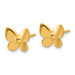 Solid 24K Gold Polished Butterfly with Au900 Back and Post Earrings Solid 24K Gold Polished Butterfly with Au900 Back and Post Earrings