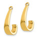 14k Yellow White Rose Gold Polished J-Hoop Earring Jackets 14k Yellow White Rose Gold Polished J-Hoop Earring Jackets