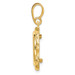Wideband Distinguished Gold Coin Bezel Pendant Mounting - 14mm - 18mm Coin Size - 14K Yellow Gold - Polished and Textured Bamboo - Prong Set Top with Bail Wideband Distinguished Gold Coin Bezel Pendant Mounting - 14mm - 18mm Coin Size - 14K Yellow Gold - Polished and Textured Bamboo - Prong Set Top with Bail