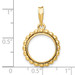 Wideband Distinguished Gold Coin Bezel Pendant Mounting - 13mm - 34.2mm Coin Size - 14K Yellow Gold - Polished with Beaded Edge - Prong Set with Bail Wideband Distinguished Gold Coin Bezel Pendant Mounting - 13mm - 34.2mm Coin Size - 14K Yellow Gold - Polished with Beaded Edge - Prong Set with Bail