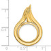 Wideband Distinguished Gold Coin Bezel Pendant Mounting - 14mm - 18mm Coin Size - 14K Yellow Gold - Polished Curved Teardrop - Prong Set with Bail Wideband Distinguished Gold Coin Bezel Pendant Mounting - 14mm - 18mm Coin Size - 14K Yellow Gold - Polished Curved Teardrop - Prong Set with Bail