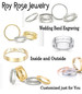 14K Solid Yellow Gold Wedding Bands Half Round Style with Free Inside Ring Engraving 2mm 2.5mm 3mm 4mm 5mm 6mm 7mm 8mm Widths