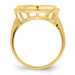 Wideband Distinguished Gold Coin Bezel Ring - 13mm - 17.8mm Coin Size in mm - 14K Yellow Gold - Polished Ladies' Wire Spoke - Coin Bezel Ring Wideband Distinguished Gold Coin Bezel Ring - 13mm - 17.8mm Coin Size in mm - 14K Yellow Gold - Polished Ladies' Wire Spoke - Coin Bezel Ring
