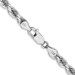 14K White Gold 4.5mm Width - 7 inch - 30 inch Length - Diamond-cut Rope with Lobster Clasp Chain 14K White Gold 4.5mm Width - 7 inch - 30 inch Length - Diamond-cut Rope with Lobster Clasp Chain