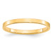 10K Yellow Gold 2mm Width - 4mm - 14mm Size - Lightweight Flat Wedding Band