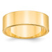 10K Yellow Gold 8mm Width - 4mm - 14mm Size - Lightweight Flat Wedding Band