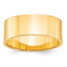 10K Yellow Gold 8mm Width - 4mm - 14mm Size - Lightweight Flat Wedding Band