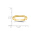 10K Yellow Gold 3mm Width - 4mm - 14mm Size - Lightweight Milgrain Half Round Wedding Band 10K Yellow Gold 3mm Width - 4mm - 14mm Size - Lightweight Milgrain Half Round Wedding Band