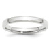 10K White Gold 3mm Width - 4mm - 14mm Size - Beveled Edge Comfort Fit Wedding Band