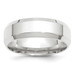 10K White Gold 7mm Width - 4mm - 14mm Size - Beveled Edge Comfort Fit Wedding Band