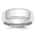 10K White Gold 8mm Width - 4mm - 14mm Size - Beveled Edge Comfort Fit Wedding Band