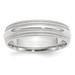 10K White Gold 6mm Width - 4mm - 14mm Size - Double Milgrain Comfort Fit Wedding Band