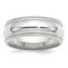 10K White Gold 8mm Width - 4mm - 14mm Size - Double Milgrain Comfort Fit Wedding Band