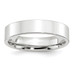 10K White Gold 5mm Width - 4mm - 14mm Size - Standard Weight Flat Comfort Fit Wedding Band