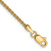 14K Yellow Gold 1.4mm Width - 10 inch - 24 inch Length - Spiga Chain