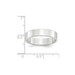10K White Gold 5mm Width - 4mm - 14mm Size - Lightweight Flat Wedding Band