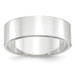 10K White Gold 7mm Width - 4mm - 14mm Size - Lightweight Flat Wedding Band